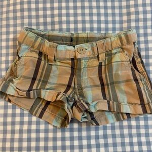 GAP Plaid Kids' Shorts in Blue and Tan